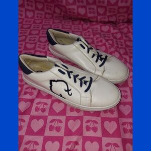 White & Navy Blue Shoes Dahlia 6